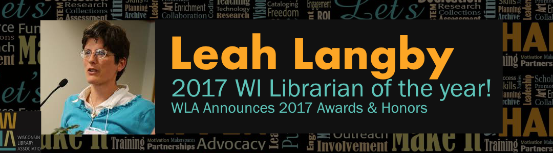 Leah Langby WLA Librarian of the Year 2017