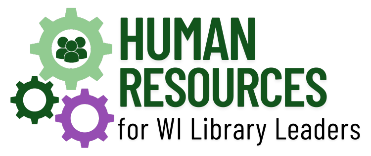 Human Resources for Wi Library Leaders in green text with white background.